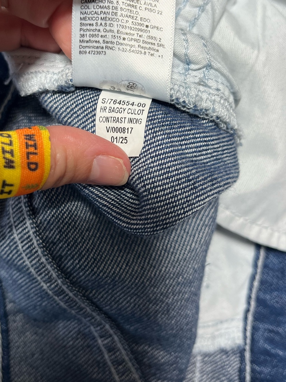 Old Navy Baggy Wide-Leg Culotte Jeans Blue Drapey Denim size 10 - Picture 6 of 10